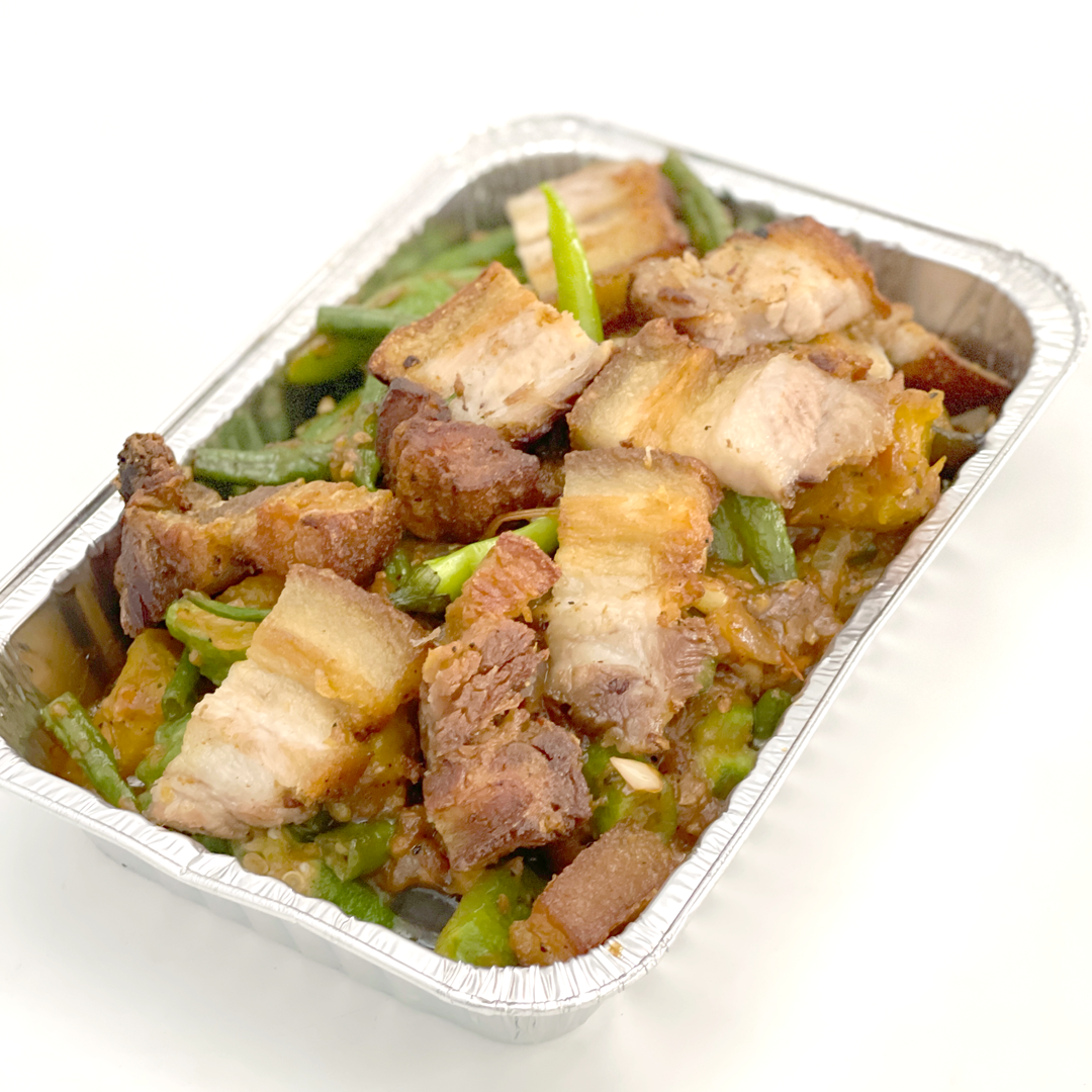 Pakbet with Lechon Kawali Toppings