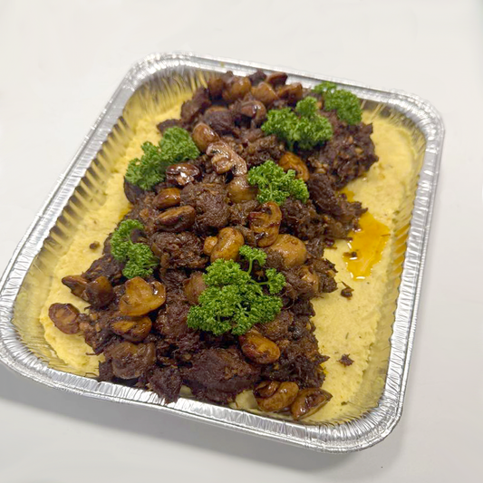 Beef Salpicao in Mashed Potato