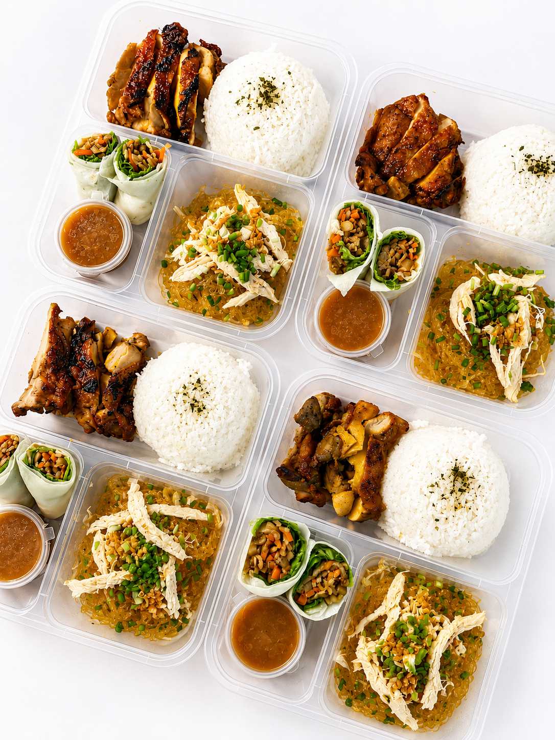 Chicken Inasal, Garlic Chicken Sotanghon, Fresh Lumpia   (10 Meal Boxes)